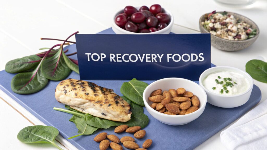 8 Best Foods for Muscle Recovery: A 2025 Clinician's Guide 30 best foods for muscle recovery nutrition plate