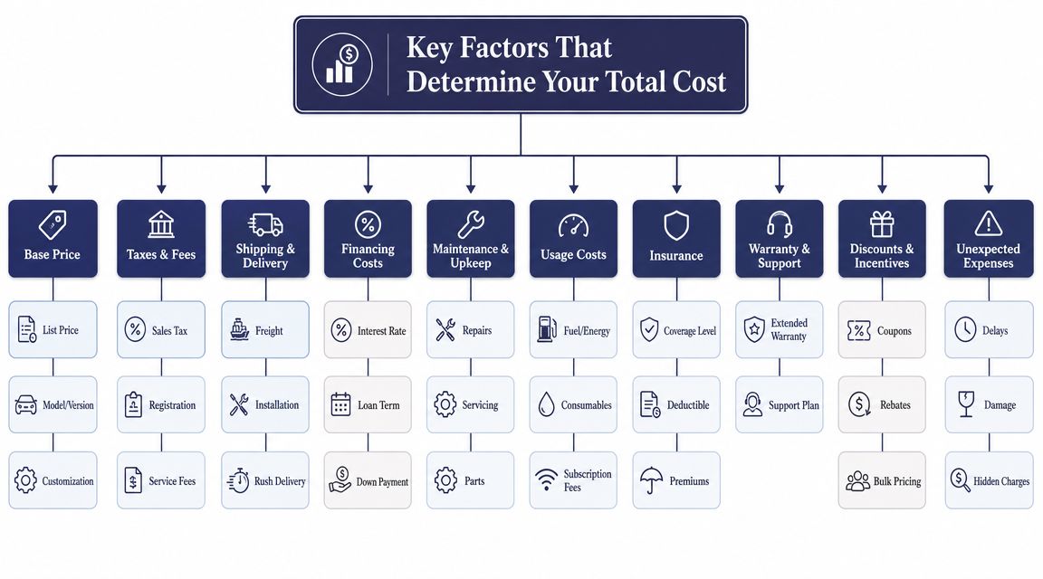 Allergy Testing Cost in the UK: A 2026 Price Guide 1 A comprehensive flowchart illustrating the various key factors that contribute to the total cost of a purchase.