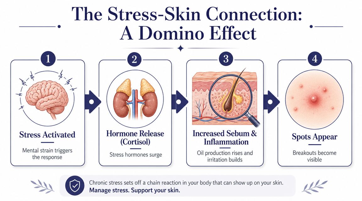 The Scientific Link Between Stress and Spots