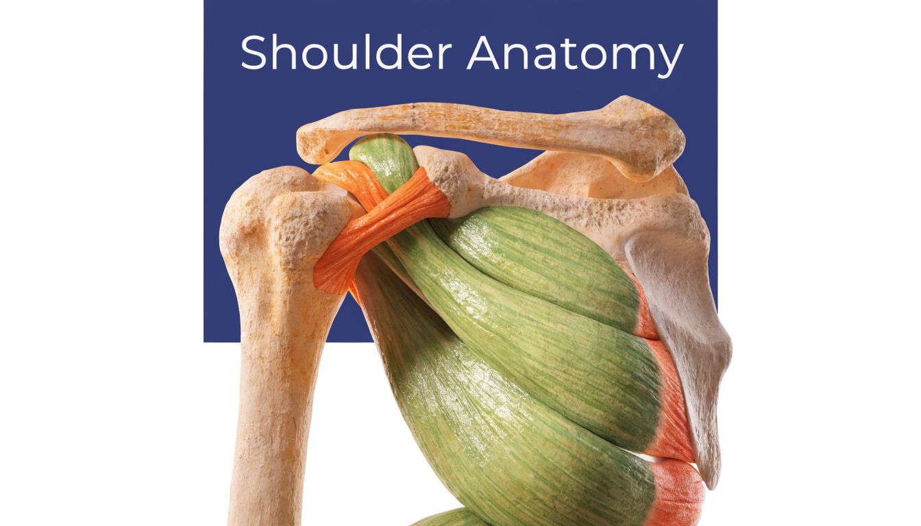 Rotator Cuff Repair: Your Complete Patient Guide 1 A 3D anatomical model highlighting the muscles and bones of the human shoulder and rotator cuff.